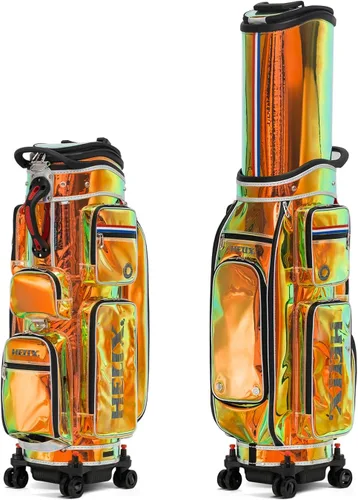 Vista 13 de HELIX -Bolsa de carrito de golf de golf, fácil de transportar, bolsa retráctil para carrito de golf con chasis de ruedas de bloqueo y empuñadura