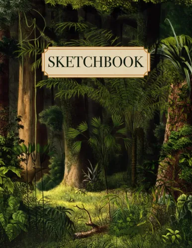 Botanical Sketchbook Forest Themed Drawing Notebook Large Journal with Blank Pages for Sketching, Journaling, and Doodling 100 Pages 8.5"x11"