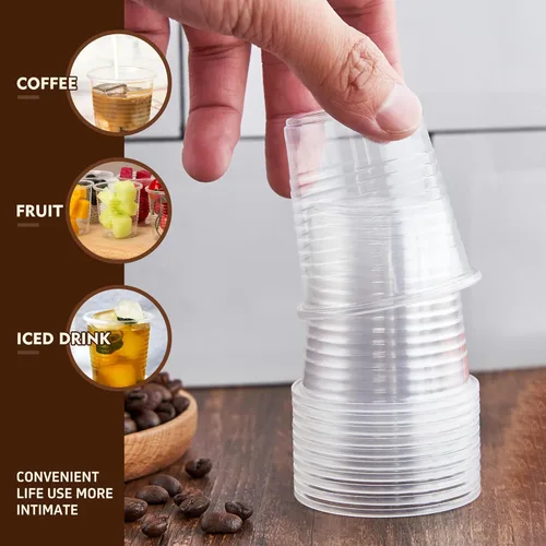 Vista 7 de YEEHAW Paquete de 100 vasos de plástico de baño de 3 onzas, vasos desechables para enjuague bucal, vaso pequeño de plástico de 3 onzas para bebidas