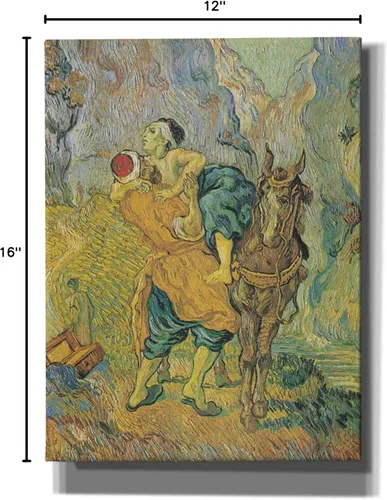 Vista 9 de Epic Graffiti 'Der Barmherzige Samariter' por Vincent Van Gogh, lienzo de arte de pared giclée, 12 x 16 pulgadas