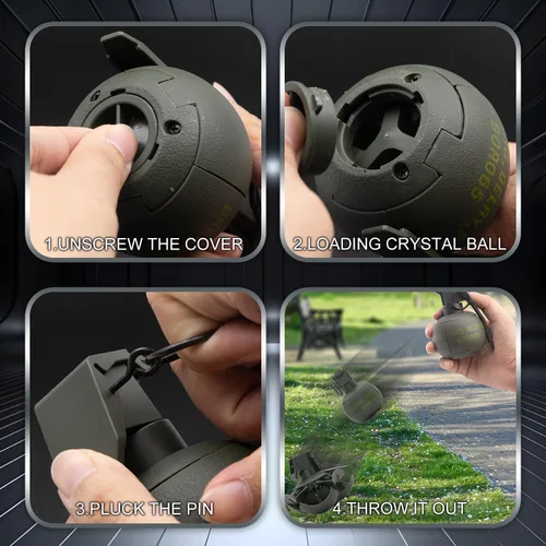 Vista 4 de Zhongren M67 Granadas de mano de plástico Juguete Maniquí Granada Modelo Tactcial Airsoft Paintball Ejército Juego de rol Prop para mayores de 15