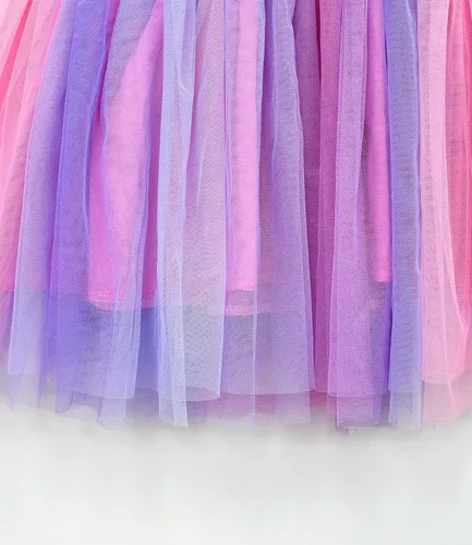 Vista 4 de Dotrewes Kids Long Sleeve Tutu Dress for Kids Girls Princess Birthday Gift