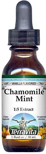 Extracto líquido de glicerita de menta y manzanilla (1:5) - sabor a vainilla (1 oz, ZIN: 522264)