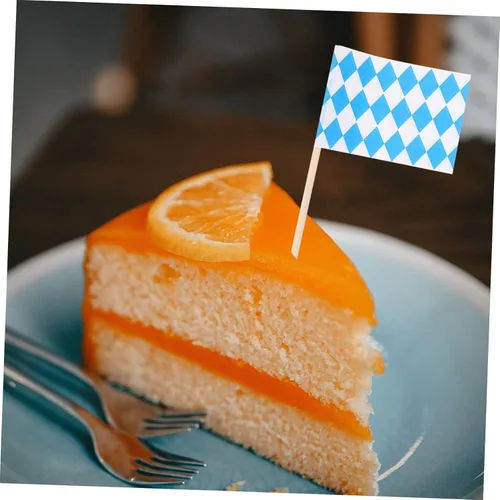 Vista 8 de 200 unidades de palillos de dientes Oktoberfest Hawaii decoraciones de fiesta palillo de dientes banderas para cóctel, insertos de pasteles