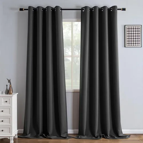 Vista 57 de IGEMAEVE Cortinas opacas de tamaño personalizado para dormitorio, 100 % opacas, 1 panel, aislamiento térmico, cortinas de oscurecimiento