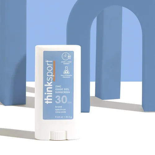 Vista 5 de Think Sport SPF 30 Sport - Protector solar en barra con óxido de zinc, 0.64 onzas, seguro, natural, resistente al agua, protección solar mineral