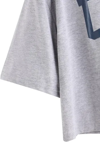 Vista 3 de SweatyRocks - Ombliguera de manga corta con estampado impreso, de verano, para mujer