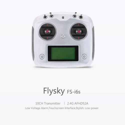 Vista 3 de GoolRC Flysky FS-i6s 2.4G 10CH AFHDS 2A Transmisor RC con receptor FS-iA6B para RC Drone Avión Multicopter plateado