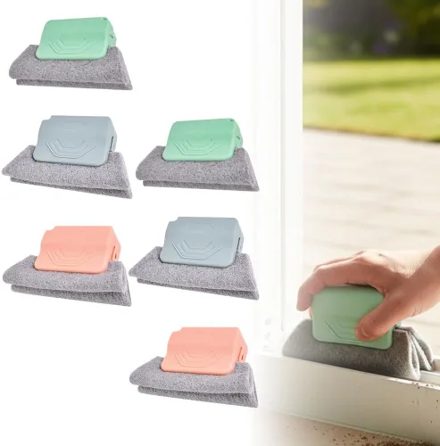 Vista 10 de Limpiador mágico de rieles de ventana, juego de herramientas de cepillo de limpieza de ranura de ventana, juego de herramientas de limpieza