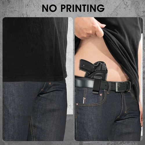 Vista 7 de 2 Pack IWB Holster with Laser Sight, Concealed Carry Gun Holster for Women/Men, ECO Leather Concealment Inside Waistband Holsters Fits Most Midsize