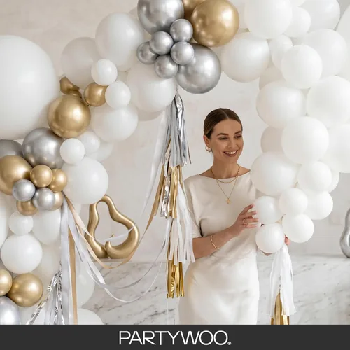 Vista 72 de PartyWoo 50 globos de látex color piel albaricoque, globos de helio boho de Albaricoque-f05