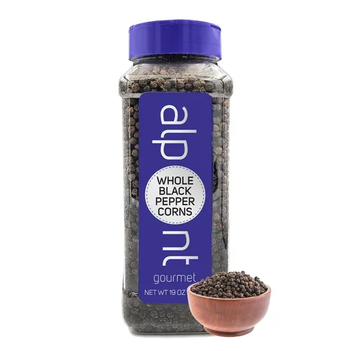 Vista 9 de ALPONT GOURMET Whole Black Peppercorns - Whole Peppercorns for Grinder Refill - Ideal for BBQ, Curries, Spice Blend, Meat & Seafood - 2.01oz