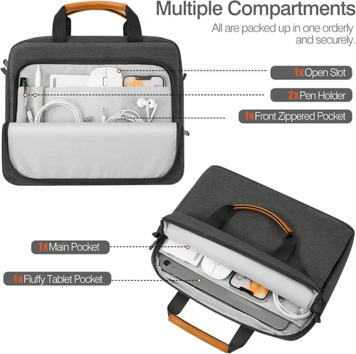 Vista 4 de MoKo Funda para Tablet de 9 a 11 Pulgadas, Bolsa de Hombro con Asa Protectora Compatible con iPad Air M3 de 11 pulgadas, iPad A16 2025, iPadPro
