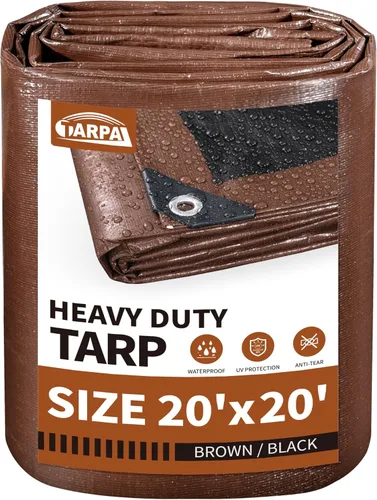 Vista 48 de TARPAL Lona 4x8 Pies Lonas Pequeñas Resistentes Impermeables 10mil Cubierta Protectora Multiusos Impermeable, Protección contra la Nieve o los Rayos