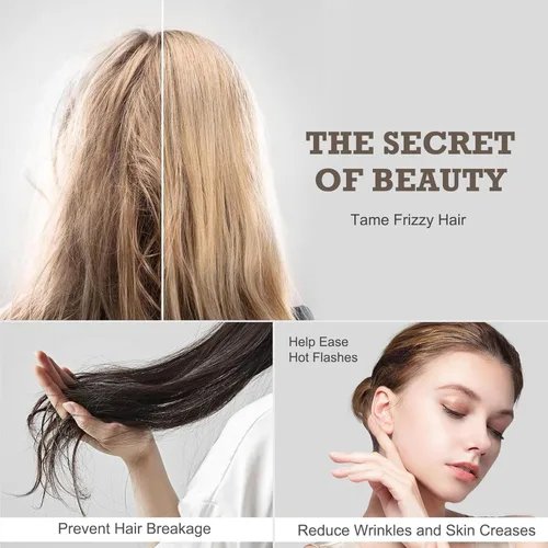 Vista 4 de BPC Juego de 2 fundas de almohada 100% seda de morera, fundas de almohada de seda tamaño Queen para cabello y piel, funda de almohada suave y sedosa