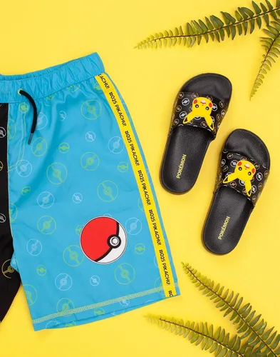 Vista 2 de Pokemon Sliders Chicos Niños Pikachu Sandalias Playa Ducha Chanclas