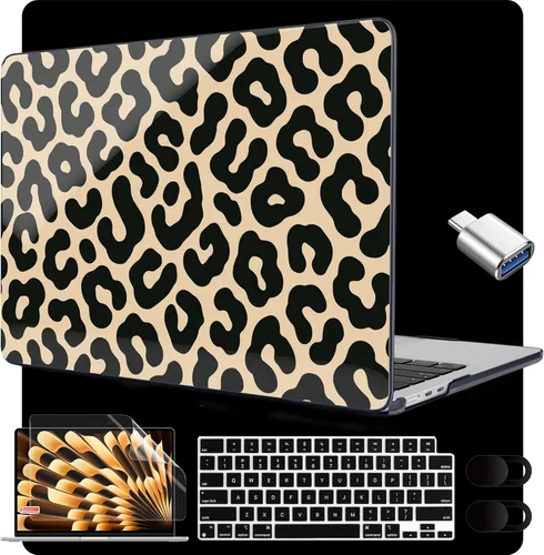 Vista 21 de MEEgoodo Funda para MacBook Air M4/M3/M2 de 15.3 pulgadas 2025 2024 2023, compatible con el modelo (A3241/A3114/A2941) para MacBook Air de 15