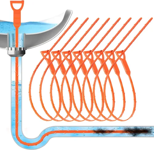 Vista 9 de Forlivese - Juego de 3 serpientes de drenaje de 25 pulgadas, removedor de obstrucciones de drenaje, serpiente de fregadero para alcantarillado