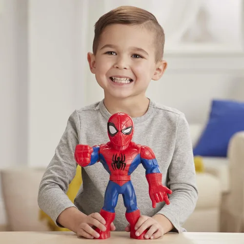 Vista 11 de Playskool Heroes Marvel Super Hero Adventures Mega Mighties Spider-Man Figura de acción coleccionable de 10 pulgadas, juguetes para niños a partir