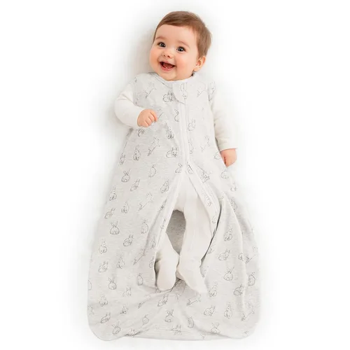 Vista 11 de Owlivia Manta Portátil de Algodón Orgánico para Bebé 0.5 TOG - Saco de Dormir Ligero con Cremallera de 2 Vías, Saco de Dormir de Transición Swaddle