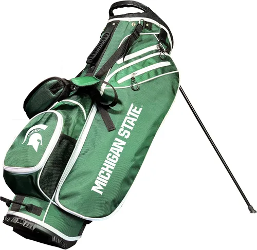 Vista 5 de Team Golf NCAA Birdie Stand - Bolsa de golf con soporte, ligera, divisor de palos de 14 compartimentos, soporte de acción por resorte, bolsillo