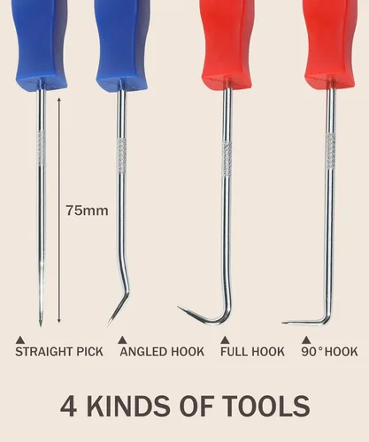 Vista 3 de Kit surtido de 826 piezas de anillos tóricos, kit de juntas tóricas de goma de nitrilo con 4 púas y ganchos, accesorios universales SAE y métricas
