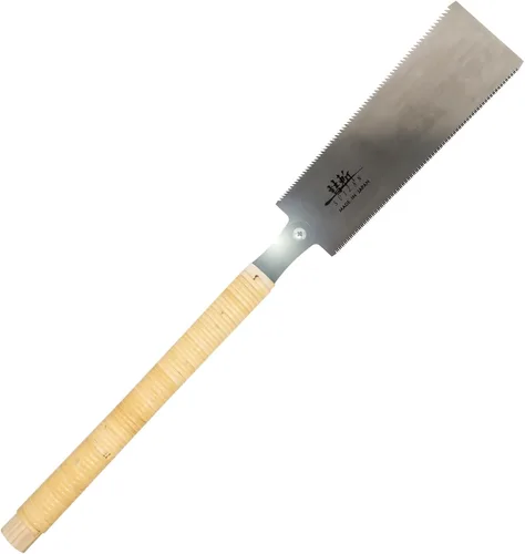 Vista 8 de SUIZAN Ryoba Sierra de Doble Filo 9.5" Versión de Ensamblaje - Sierra de Tracción Manual Japonesa Profesional Herramienta para Carpintería
