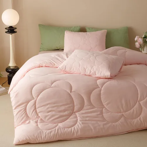 Vista 84 de CLOTHKNOW Juego de edredón de 3 piezas a cuadros color beige óxido, tamaño Full, juego de ropa de cama de cuadros edredón terracota con 2 fundas