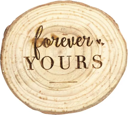 Vista 12 de Koyal Wholesale Caja de anillo grabada, caja de anillo de compromiso de madera real de abedul, Forever Yours, caja de propuesta de boda