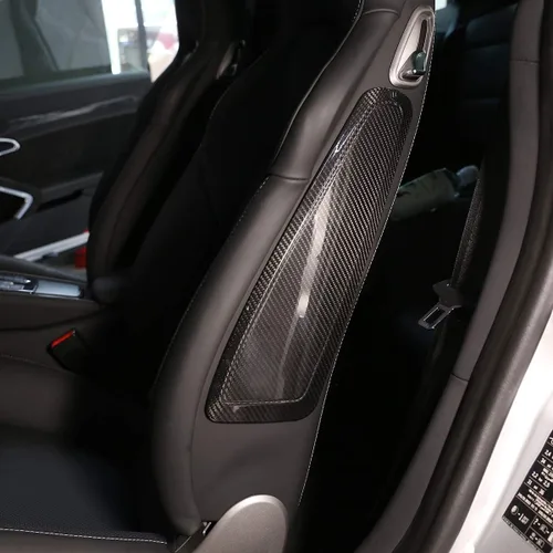 Vista 3 de YIWANG 100% fibra de carbono real para Porsche 911 718 2013-2019 asiento interior del coche panel lateral accesorios 2 unids