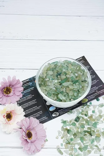 Vista 6 de ZAICUS - Chips de cristal de jade verde a granel, regalo de San Valentín, cristal curativo natural de forma irregular, piedra triturada Reik, chips