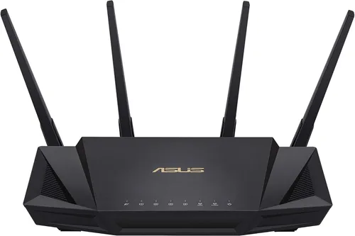 ASUS RT-AX3000 Router inalámbrico Gigabit de banda dual ultrarrápido, WiFi 6 de próxima generación, QoS adaptable y AiProtection por Trend Micro | 1