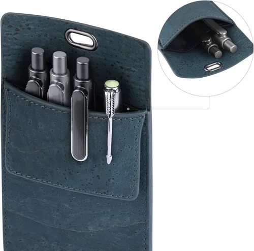 Vista 5 de Protector de bolsillo de corcho portugués premium para hombres Protectores de bolsillo multiusos para camisas y batas de laboratorio Para Scrub