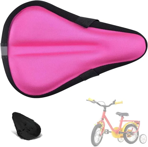 Vista 10 de Funda de cojín para asiento de bicicleta de gel para niños y niñas, 9 x 6 pulgadas, transpirable y extra suave, espuma viscoelástica para niños