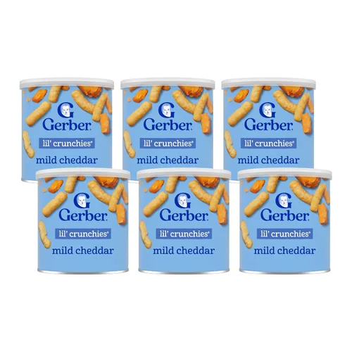 Vista 9 de Gerber Graduates Little Crunchies Aperitivos de maíz de grano entero, paquete variado, 1,48 onzas (Paquetes de 6)