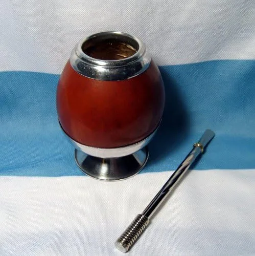 Vista 2 de ELEGANTE MATE GOURD YERBA TÉ CON PAJA BOMBILLA KIT DE BEBIDA SALUDABLE SET 0062 ENVÍOS DE USA
