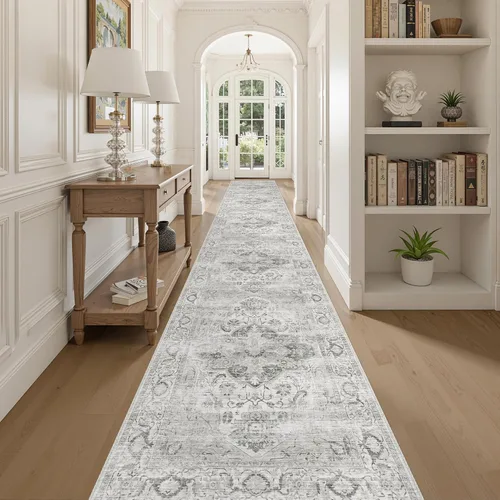 Vista 49 de Alfombra de 3 x 5 pies con parte trasera antideslizante, resistente a las manchas, lavable para sala de estar, dormitorio y comedor, alfombra