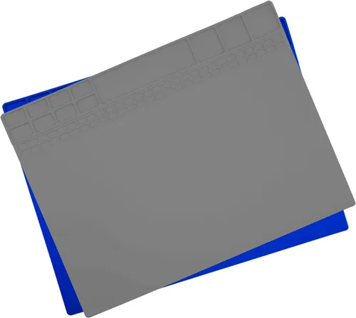 Vista 6 de Alfombrilla de soldadura resistente al calor 932 F magnética de silicona para reparación electrónica para teléfono celular, computadora, placa PCB