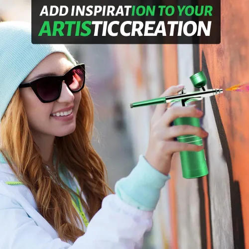 Vista 7 de Mini kit de aerógrafo, compresor de aerógrafo inalámbrico recargable portátil, mini juego de aerógrafo para kit de maquillaje de uñas de arcepillo