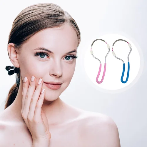Vista 7 de SEWACC 4pcs Facial Hair Epilators Spring Manual Threading Epilator Face Hair Removal Tool for Women Upper Lip Chin and Cheeks
