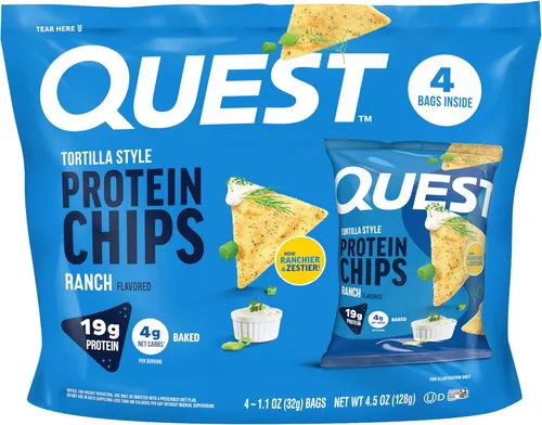 Vista 34 de Quest Nutrition Tortilla Style Protein Chips, Buffalo Ranch, 0.67 oz de proteína, 0.14 oz de carbohidratos netos, aperitivo de proteína sin gluten