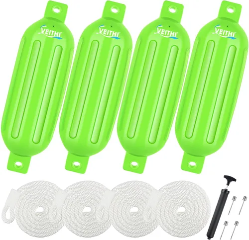 Vista 37 de Juego de 4 guardabarros para barco de 4.5/5.5/6.5/8.5/10/16 pulgadas, parachoques de vinilo con ojos gemelos acanalados, parachoques para barco