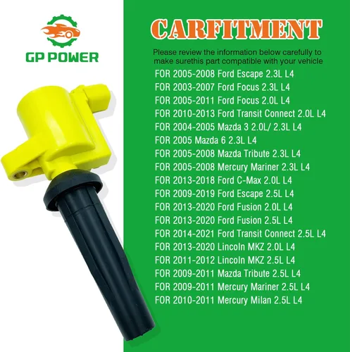 Vista 4 de BOBINA DE ENCENDIDO DG507 FD505 UF621 JUEGO DE 4 CONPAITBLE CON FORD Escape Focus C-Max Escape Fusion Transit Connect Mazda 3 6 Mercury Mariner