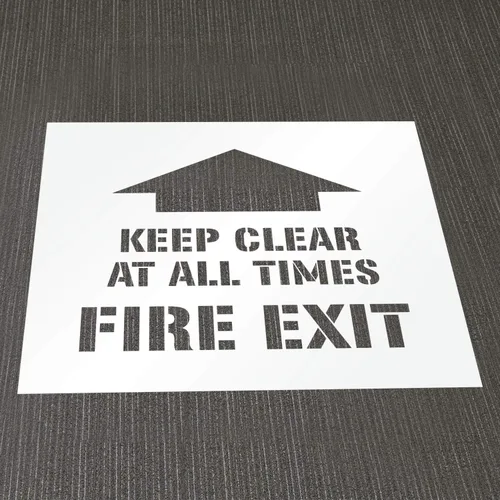 Vista 4 de SmartSign Plantilla reutilizable de 24 x 24 pulgadas con flecha hacia arriba, plástico de 24 x 24 pulgadas, fácil de lavar, para estacionamientos