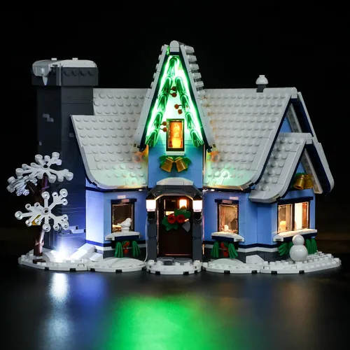 LIGHTAILING Luz LED para Lego 10293 Santa's Visit Bloques de Construcción Modelo Versión de Control Remoto – No Incluido El Modelo