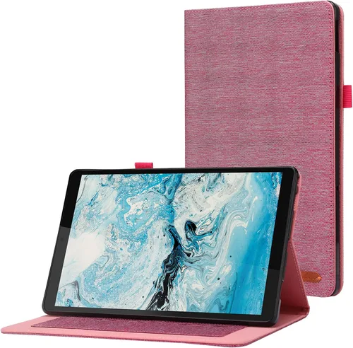 Vista 24 de Funda tipo folio con tapa para tablet Fire Max 11, ajuste delgado, de piel sintética de alta calidad, parte trasera dura, con función de apagado