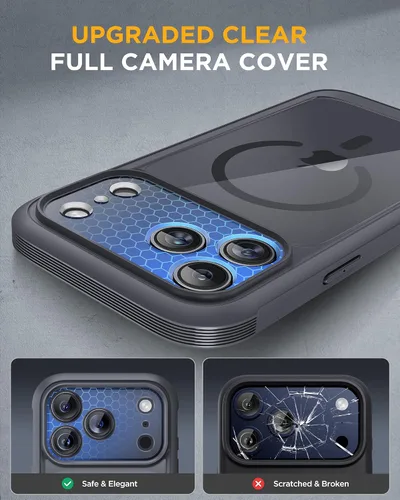 Vista 463 de Miracase - Funda para iPhone SE de 3ª/2ª generación 2022 2020 de cuerpo completo con protector de pantalla de vidrio integrado, resistente Negro