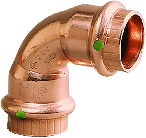 Vista 2 de VIEGA 77317 Propress Zero Lead - Codo de cobre de 90 grados con prensa de 1/2" x prensa (paquete de 2)