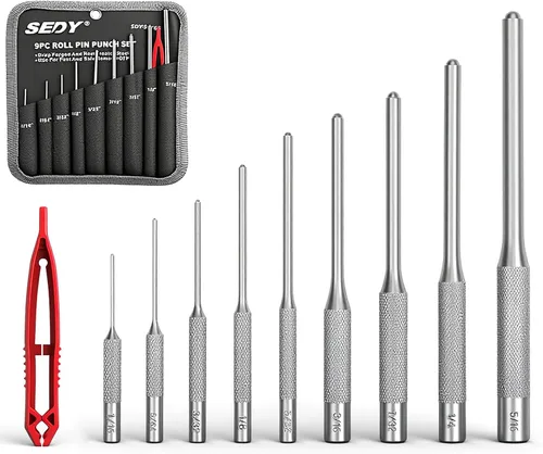 Juego de punzones de 9 piezas, extracción rápida de pasadores, acero y construcción duraderos, para mantenimiento de armas de fuego, reparación de