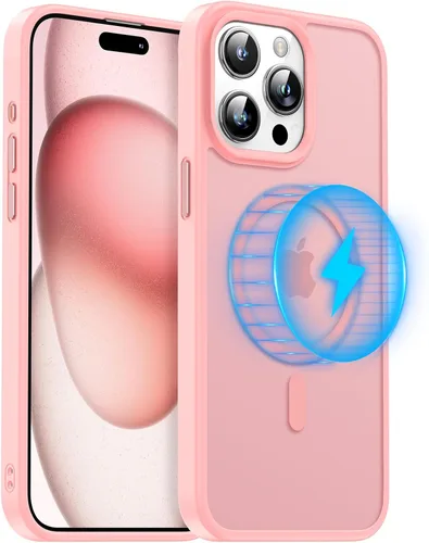 Vista 18 de Meifigno Magic Mag Series - Funda diseñada para iPhone 15, [protección de grado militar y compatible con MagSafe], parte trasera mate translúcida